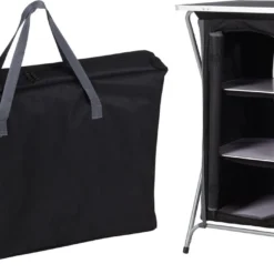 Pro Garden Campingkast Vouwbaar Met 3 Legplanken - Inclusief Draagtas - 60x53x97cm