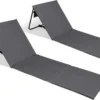 Set Van 2 Strandmatten Met Verstelbare Rugleuning - Gevuld Met Comfortschuim, Ultralicht En Opvouwbaar Om Ruimte Te Besparen – Grijs -Aanbiedingen Kampeer Zen Winkel 1200x718 2
