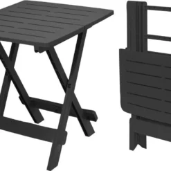 Pro Garden Inklapbare Tuintafel - 79x72x92 Cm - Zwart