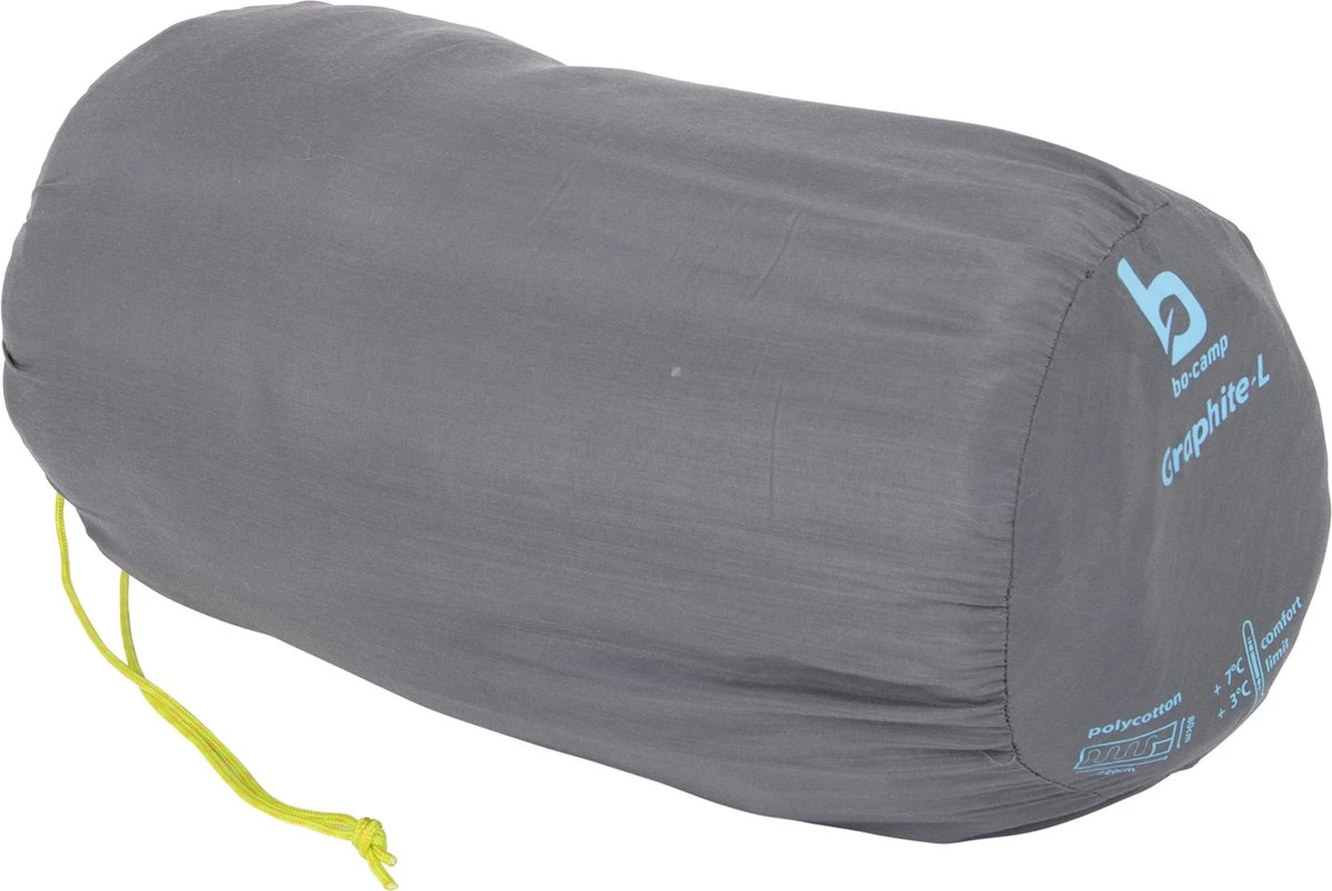 Bo-Camp - Slaapzak - Graphite-L - 200x80 Cm - Grijs/Blauw 5 Bo-Camp - Slaapzak - Graphite-L - 200x80 Cm - Grijs/Blauw - Afbeelding 3
