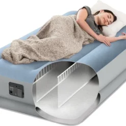 Intex 64166NP Raised Comfort Luchtbed 191x99x36 Cm Lichtblauw/Grijs -Aanbiedingen Kampeer Zen Winkel 1200x835