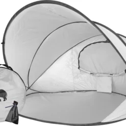 Deryan Luxe Pop Up Strandtent XXL - Anti-UV 50+ - Zilver -Aanbiedingen Kampeer Zen Winkel 1200x836