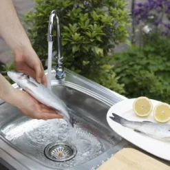 Camping/Outdoor Inox Tafel Met Gootsteen Lavabo En Kraan 100x77x50cm -Aanbiedingen Kampeer Zen Winkel 1200x852 1