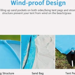 IGOODS Pop-up Tent - 2/3-Persoons - Blauw -Aanbiedingen Kampeer Zen Winkel 1200x866 3