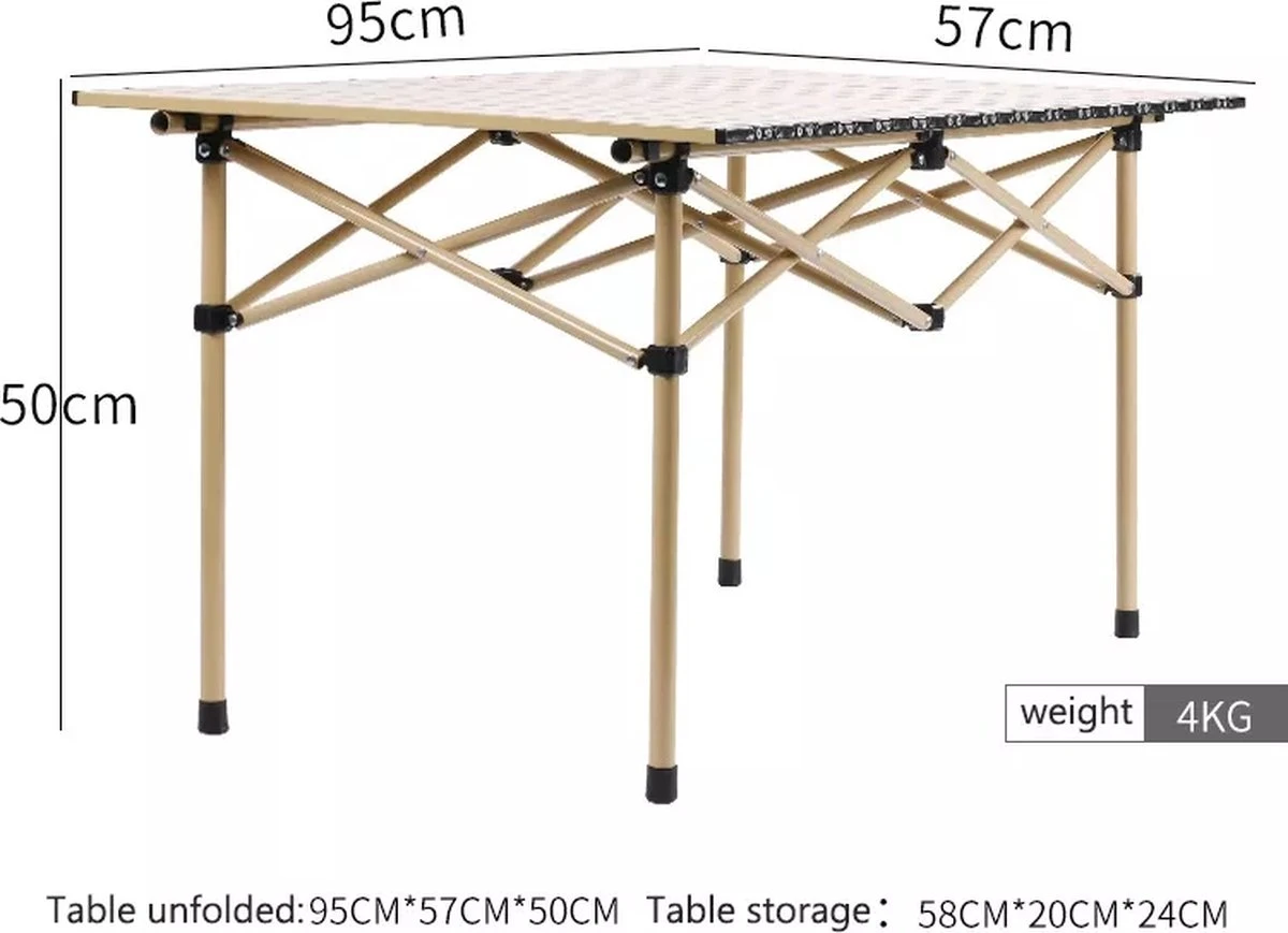 Buxibo - Lichtgewicht Vouwbare Campingtafel - Inklapbaar - Vis/Tuin/Picknick Tafel - Kamperen - Met Opberghoes - Aluminium - Grijs 8 Buxibo - Lichtgewicht Vouwbare Campingtafel - Inklapbaar - Vis/Tuin/Picknick Tafel - Kamperen - Met Opberghoes - Aluminium - Grijs - Afbeelding 6