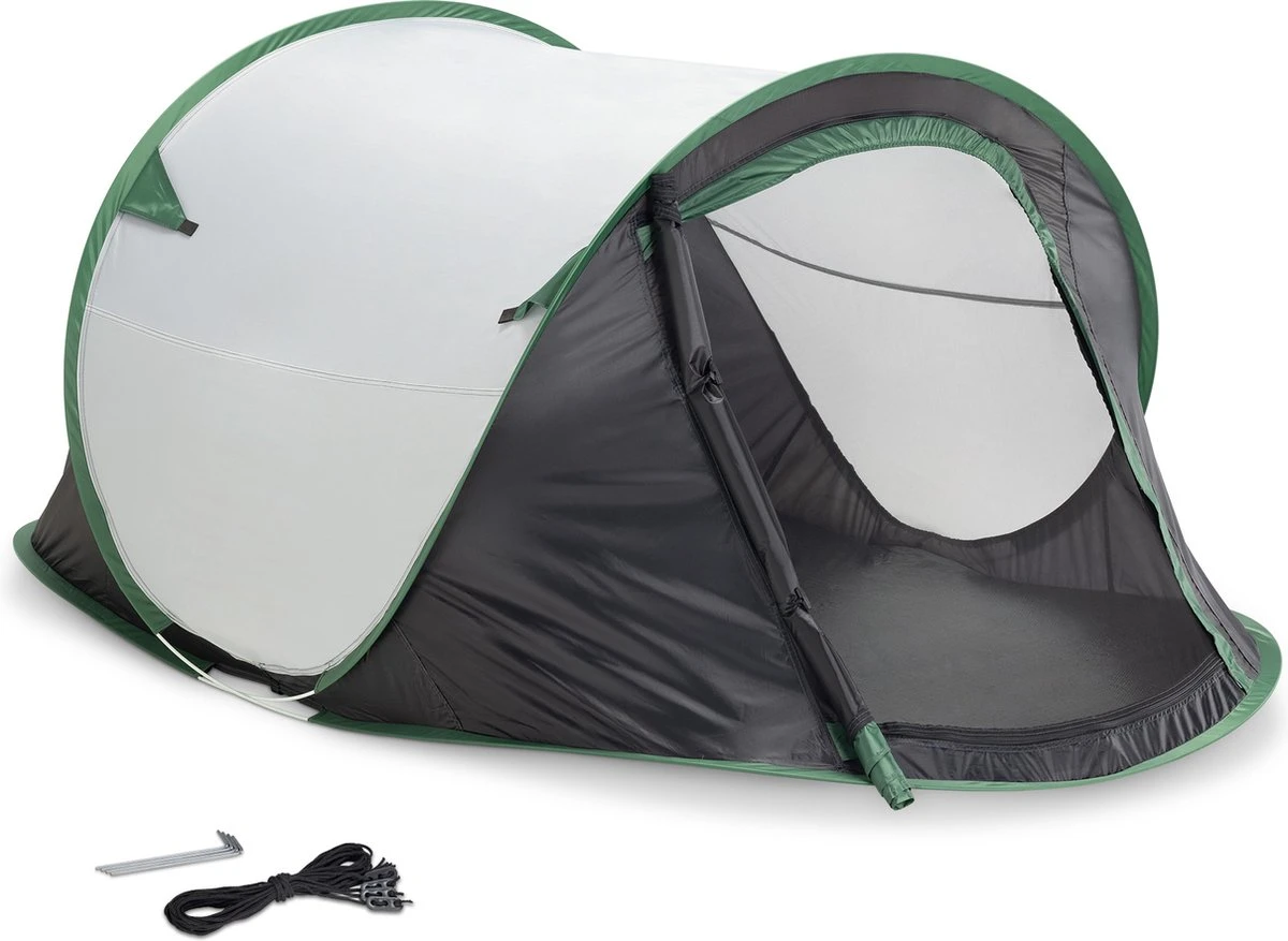 JEMIDI Tweepersoons Pop-up Tent - Opgooitent, Werptent Voor 2 Personen - Ideaal Als Festivaltent Of Kampeertent - Verschillende Kleuren 14 JEMIDI Tweepersoons Pop-up Tent - Opgooitent, Werptent Voor 2 Personen - Ideaal Als Festivaltent Of Kampeertent - Verschillende Kleuren - Afbeelding 12