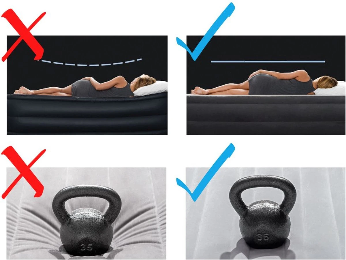 Intex Luchtbed - Twijfelaar - 137 X 191 X 33 Cm - Grijs - Met Ingebouwde Pomp, Hoeslaken Antraciet En Reparatieset 10 Intex Luchtbed - Twijfelaar - 137 X 191 X 33 Cm - Grijs - Met Ingebouwde Pomp, Hoeslaken Antraciet En Reparatieset - Afbeelding 8