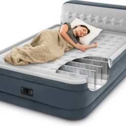 Intex 64448 - Queen Deluxe Ultra-Plush Zelfopblazend 2-persoons Luchtbed Met Hoofdboord (203x152x46cm) -Aanbiedingen Kampeer Zen Winkel 1200x924 1