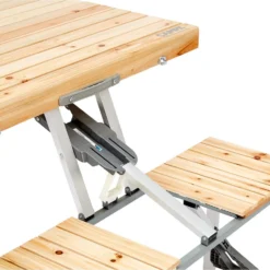 CAMPZ Fir Wood Picknicktafel, Bruin/grijs -Aanbiedingen Kampeer Zen Winkel 1200x937 1