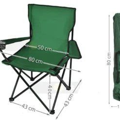 Campingstoel - Inklapbaar Visstoel - Vouwstoel - Comfortabel - Opvouwbaar Stoel - Max. 120 KG - Groen - Rheme -Aanbiedingen Kampeer Zen Winkel 1200x957