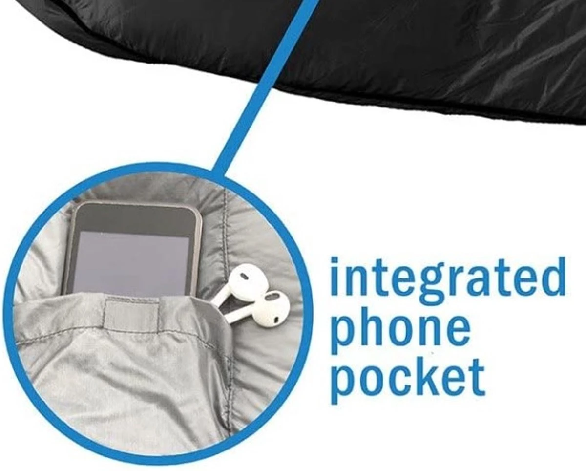 HikeMeister Mummy Slaapzak 1600 Gram - Kamperen - Zwart - Ca. 220 X 80 Cm - Met Binnenzak - Comfortzone: 0-15 Graden - Draagtas 7 HikeMeister Mummy Slaapzak 1600 Gram - Kamperen - Zwart - Ca. 220 X 80 Cm - Met Binnenzak - Comfortzone: 0-15 Graden - Draagtas - Afbeelding 5