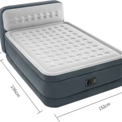 Intex 64448 - Queen Deluxe Ultra-Plush Zelfopblazend 2-persoons Luchtbed Met Hoofdboord (203x152x46cm) -Aanbiedingen Kampeer Zen Winkel 1200x972 1