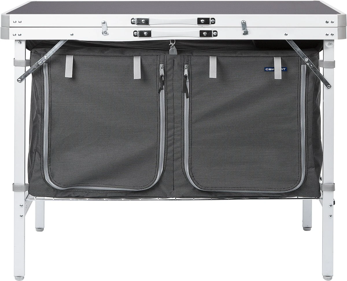 Campart Campingkeuken KI-0757 – Complete Keuken En Campingkast – Opvouwbaar En Inclusief Draagtas - Grijs 10 Campart Campingkeuken KI-0757 – Complete Keuken En Campingkast – Opvouwbaar En Inclusief Draagtas - Grijs - Afbeelding 8
