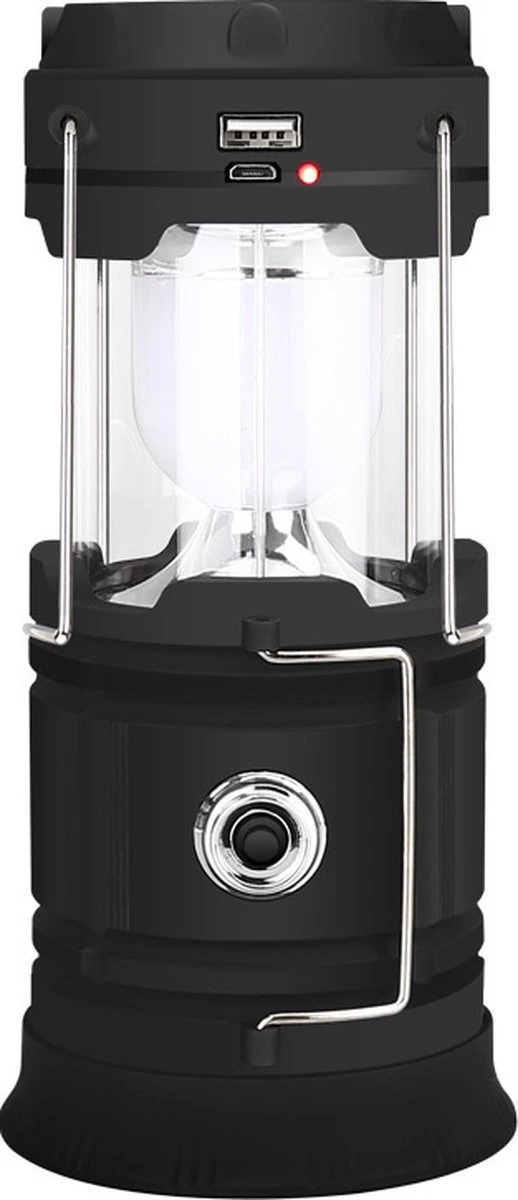 Merkloos Xtraworks - Multifunctionele Solar LED Campinglamp Met Handvatten - IPX 45 Waarde, USB-lader En Powerbank - Mat Zwart 8 Merkloos Xtraworks - Multifunctionele Solar LED Campinglamp Met Handvatten - IPX 45 Waarde, USB-lader En Powerbank - Mat Zwart - Afbeelding 6