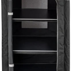 Campart Campingkast CU-0719 – Opvouwbaar En Verstelbaar - 4 Verstelbare Poten - 3 Lagen - Aluminium Frame - Grijs -Aanbiedingen Kampeer Zen Winkel 753x1200