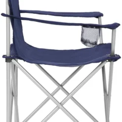 Set Van 2 Opvouwbare Campingstoelen, Klapstoelen Voor Buiten, Comfortabel, Met Armleuningen En Bekerhouders, Stabiel Frame, Draagvermogen 120 Kg - Blauw -Aanbiedingen Kampeer Zen Winkel 766x1200