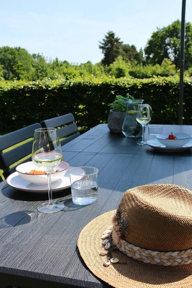 ERRO Vouwtafel - Houtlook - 180x74cm - Zwart 7 ERRO Vouwtafel - Houtlook - 180x74cm - Zwart - Afbeelding 5