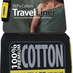 Sea To Summit - Premium Cotton Liner - Lakenzak - Katoen - Oceaan Blauw - Recht Model Lang -Aanbiedingen Kampeer Zen Winkel 810x1200