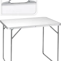 GENERIC Campingtafel Wit - 80 X 60 X 69 Cm - Tuintafel - Inklapbaar