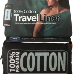 Sea To Summit - Premium Cotton Liner - Lakenzak - Katoen - Oceaan Blauw - Recht Model Lang