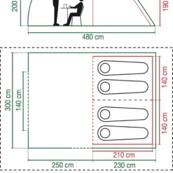 Coleman Vespucci 4 Tunneltent - Familietent - 4-Persoons - Groen -Aanbiedingen Kampeer Zen Winkel 961x1200