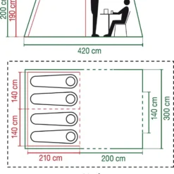 Coleman Cook 4 Tunneltent - Familietent - 4-Persoons - Groen -Aanbiedingen Kampeer Zen Winkel 971x1200