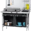 Campart Campingkeuken KI-0757 – Complete Keuken En Campingkast – Opvouwbaar En Inclusief Draagtas - Grijs